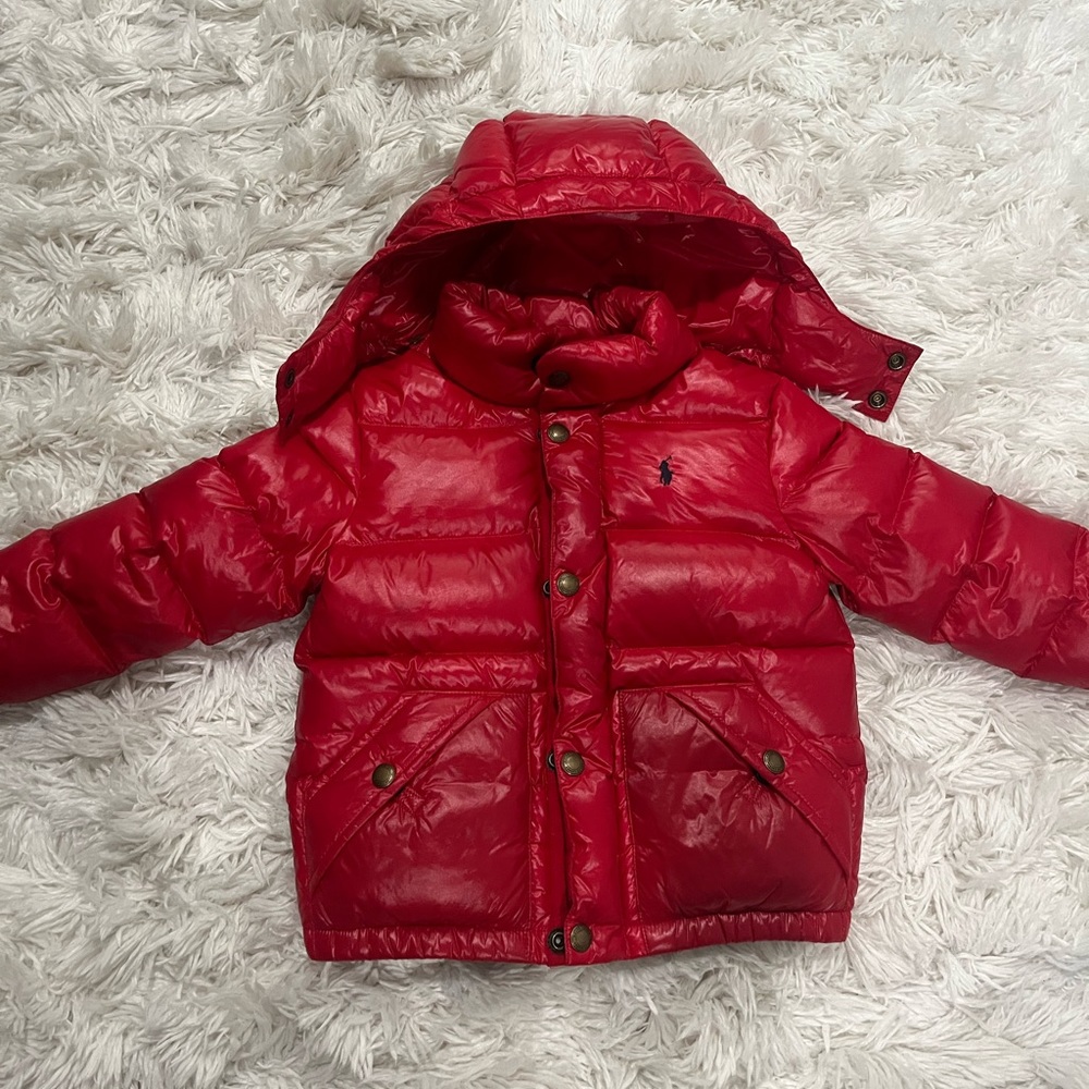 Toddler size 3T Ralph Lauren Red color puffer coat